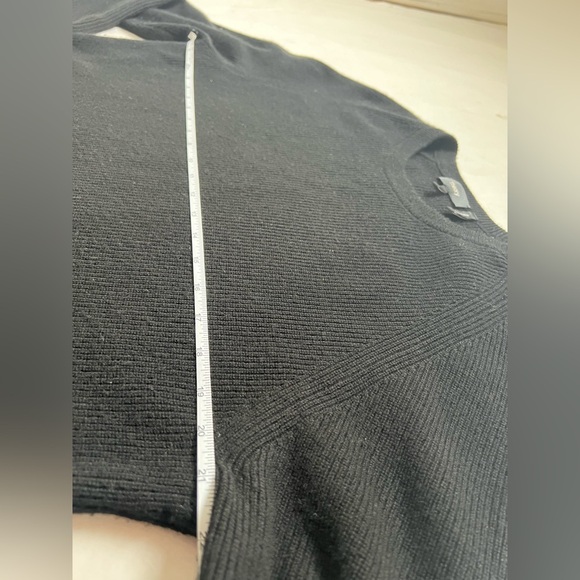 Theory Men’s Enzo Ribbed Black Cashmere Crewneck Pullover Sweater Size Large - Picture 5 of 7